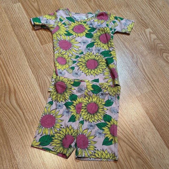 The Children's Place 3T Sunflower Pajama Set Kids Girls Short Sleeve - Picture 1 of 4